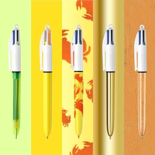 BIC 4 Farben Kugelschreiber Set Sonderedition, in verschiedenen Farben, 15er Pack, Ideal für das Bür