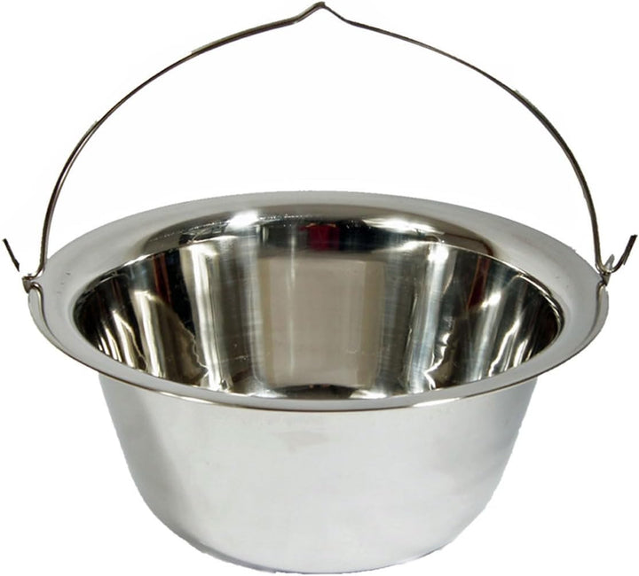 Ungarischer Gulaschkessel Topf Edelstahl Hordentopf Servierkessel Suppentopf 30 Liter, Silber