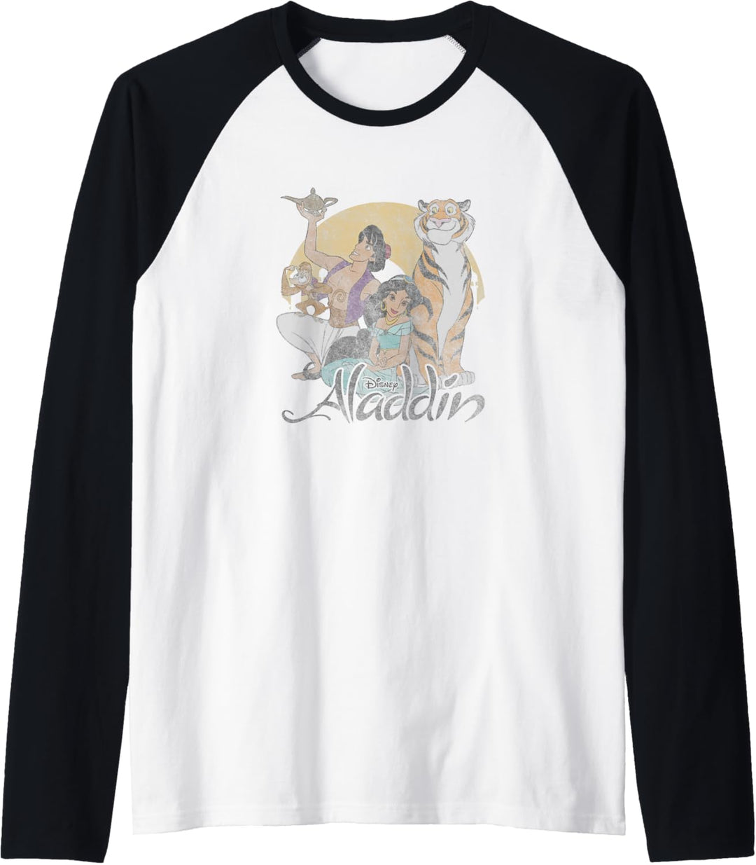 Disney Aladdin Group Shot Faded Sun Poster Raglan