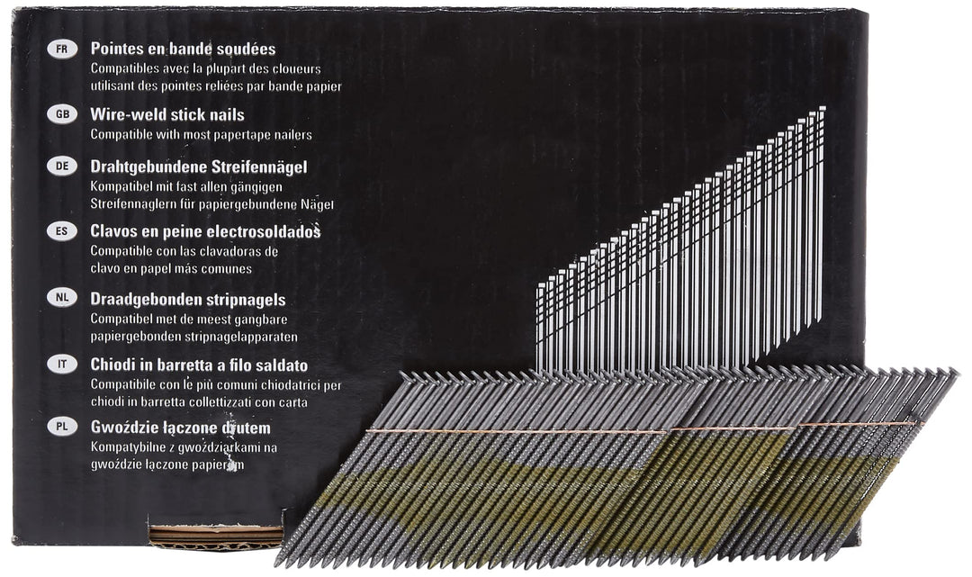 Dewalt 34 Grad Nagel (für Akku-Nagler, D-Kopf-Nägel, drahtgebunden 2,8 x 70 mm Ringschaft, 2200 Stüc