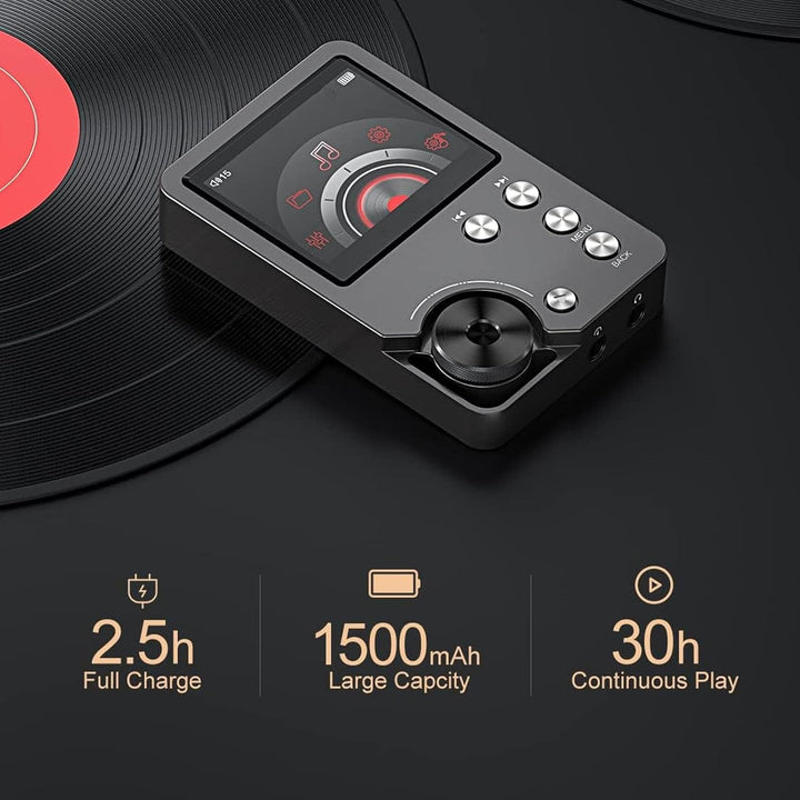 Hi Res MP3 Player, DSD 128 FLAC DAC Hochauflösender Verlustfreier Audio Player mit 64GB Speiche 2.0-
