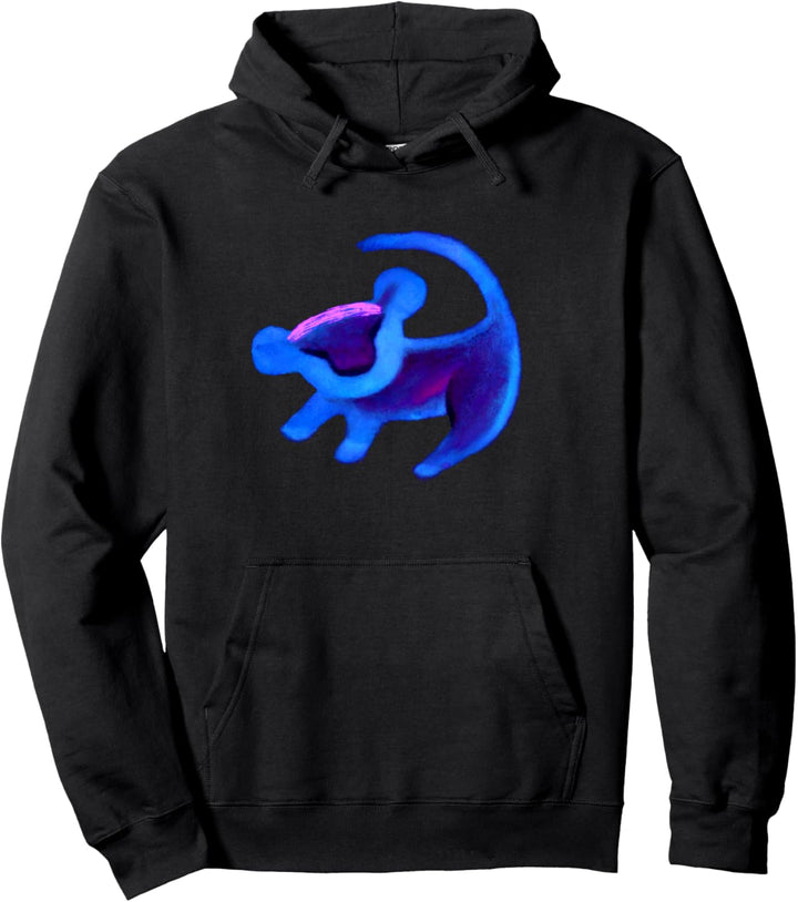 Disney Lion King Simba Cave Painting Blue Hue Pullover Hoodie