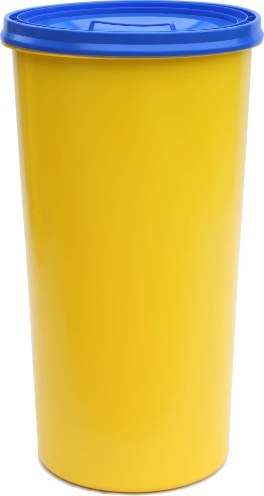 Mülleimer 60l mit geruchsdichtem Deckel (Blau), Gelber Sack Ständer, Made in Germany, Müllsackstände