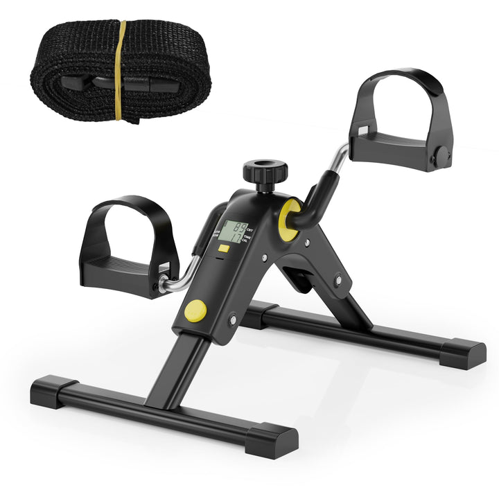 MOMODA Untertisch-Fahrradpedaltrainer mit LCD-Display, tragbarer Mini-Heimtrainer für Arm und Bein S