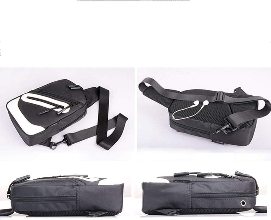 Backpack Waist Shoulder Bag Nylon for Sony Xperia XZ1-Compact - Black