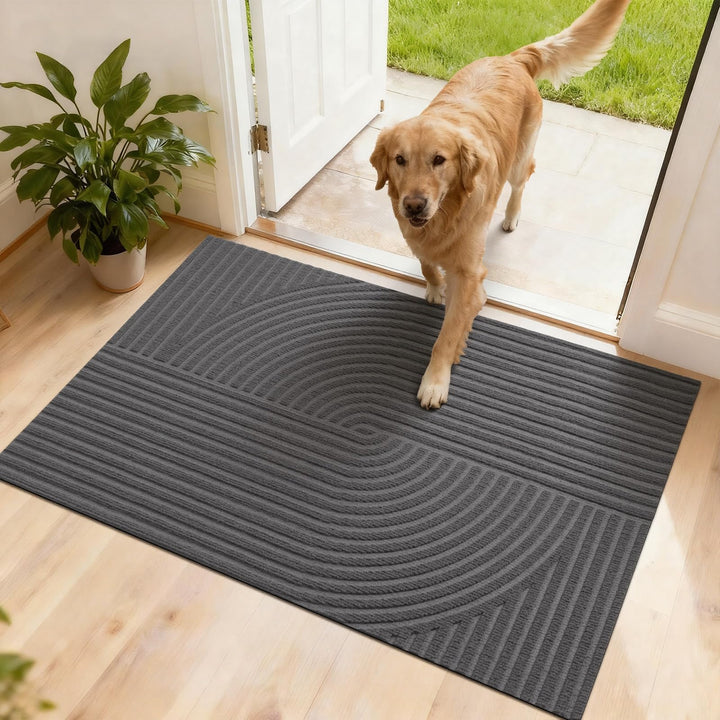 Schmutzfangmatte Innen Aussen 60x90cm, rutschfeste Fussmatte mit Saugkraft, Fussmatte Waschbar Langl