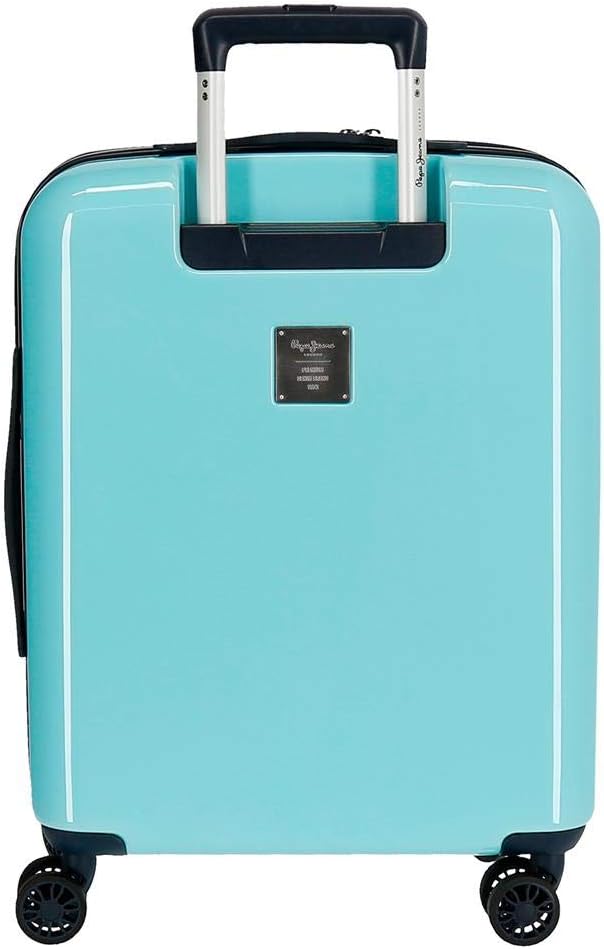 Pepe Jeans Cuore Kabinenkoffer Blau 40x55x20 cms Hartschalen ABS Kombinationsschloss 37L 2,6Kgs 4 Do