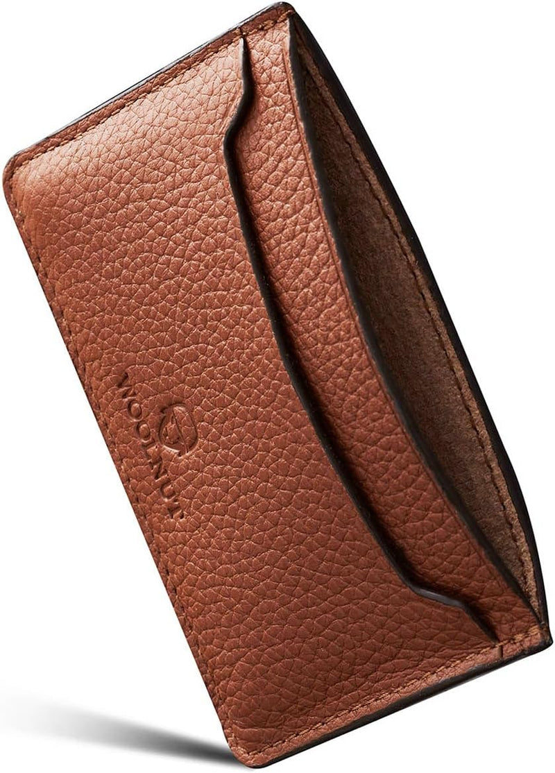 Kartenhalter aus Wolle, Kartenetui, Card Holder, Cognac-Braun Cognac-braun Minimalistisch, Cognac-br