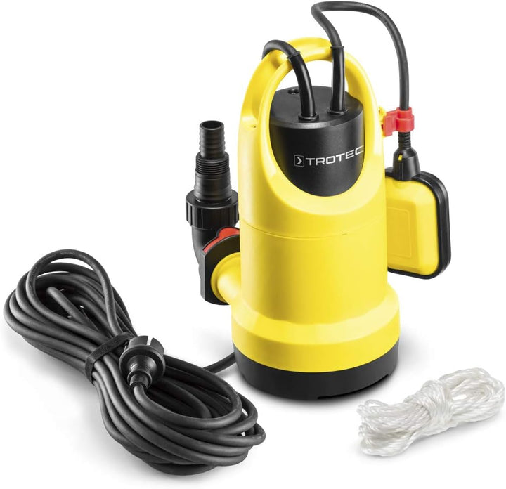 TROTEC Klarwasser-Tauchpumpe TWP 7506 E IPX8 Schutzart, 750 W, 13.000 l/h Förderleistung, Flachabsau