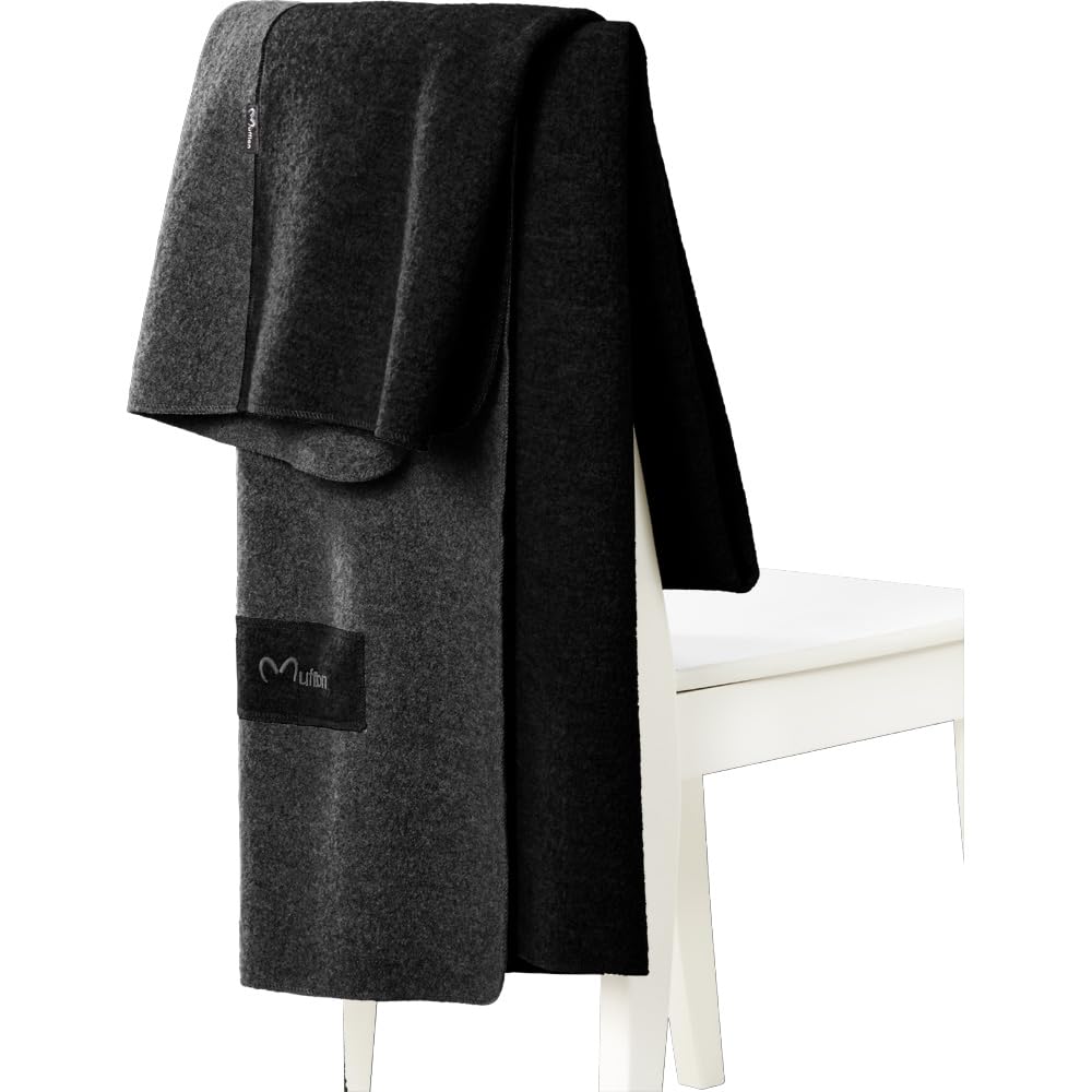 Mufflon Blanket Black/Anthracite S1-s10 200x140cm, Black/Anthracite S1-s10 200x140cm