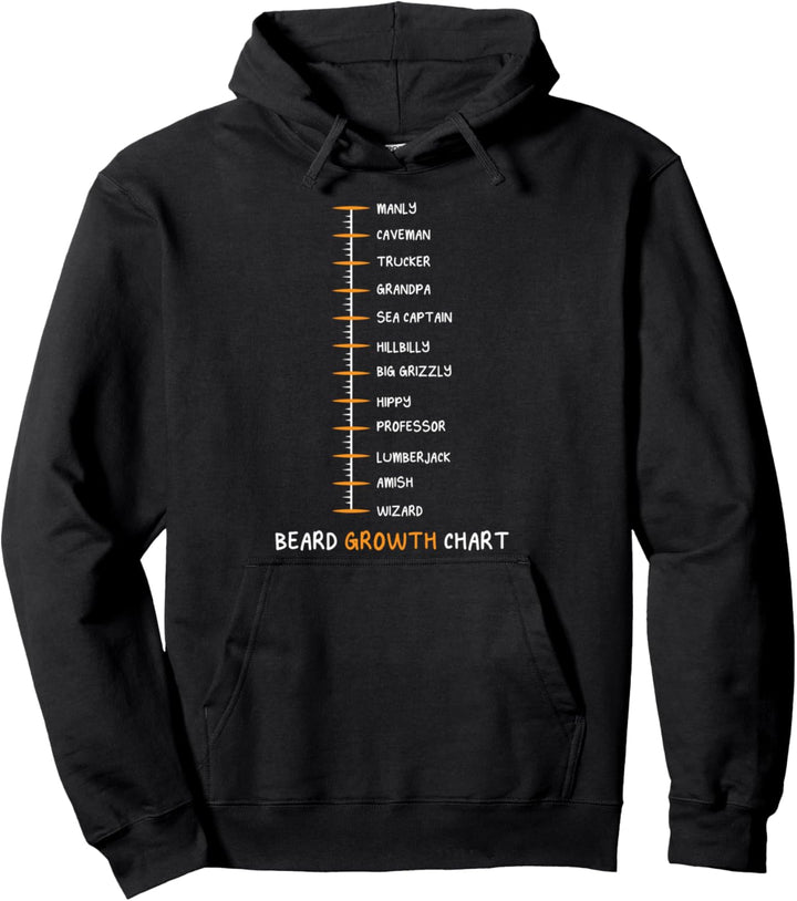 Wachstum Diagramm Bärtiger Mann Pullover Hoodie