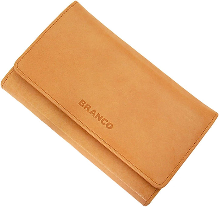 Branco Leder Damen Geldbörse Börse Portemonnaie Geldbeutel (Natur), Natur