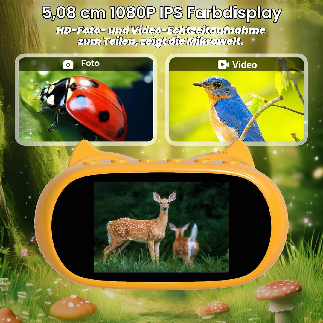 Mikroskop für Kinder, 1000X Tragbares Handmikroskop mit 2.4&