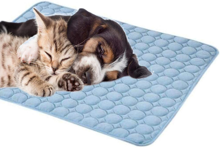 Haustier-Matte Kühlkissen für Katzen und Hunde Nicht Giftig/Blau (L) Blau L 102 x B 70 x H 1 cm, Bla