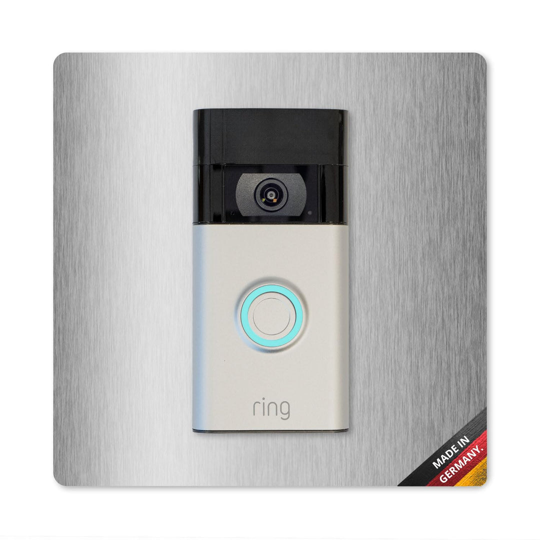 iSecur Blende passend für Ring Akku-Videotürklingel aus Edelstahl I Video-Doorbell 2. Gen 3 Plus 4 (