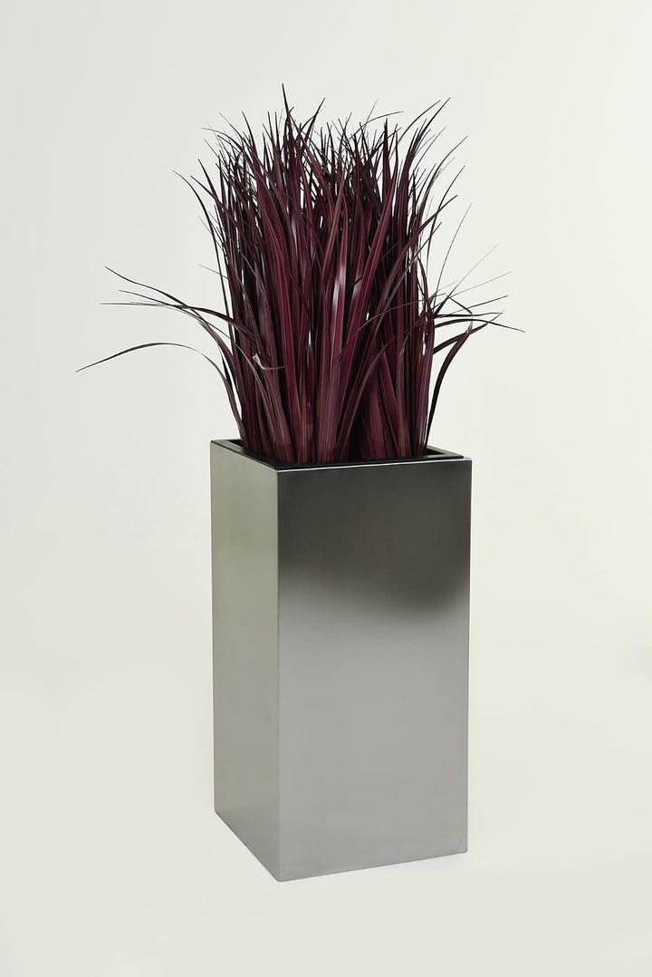 VIVANNO Pflanzkübel Blumenkübel Pflanzgefäss Übertopf Edelstahl Block - 70 x 35 x 35 cm BLOCK 70x35x