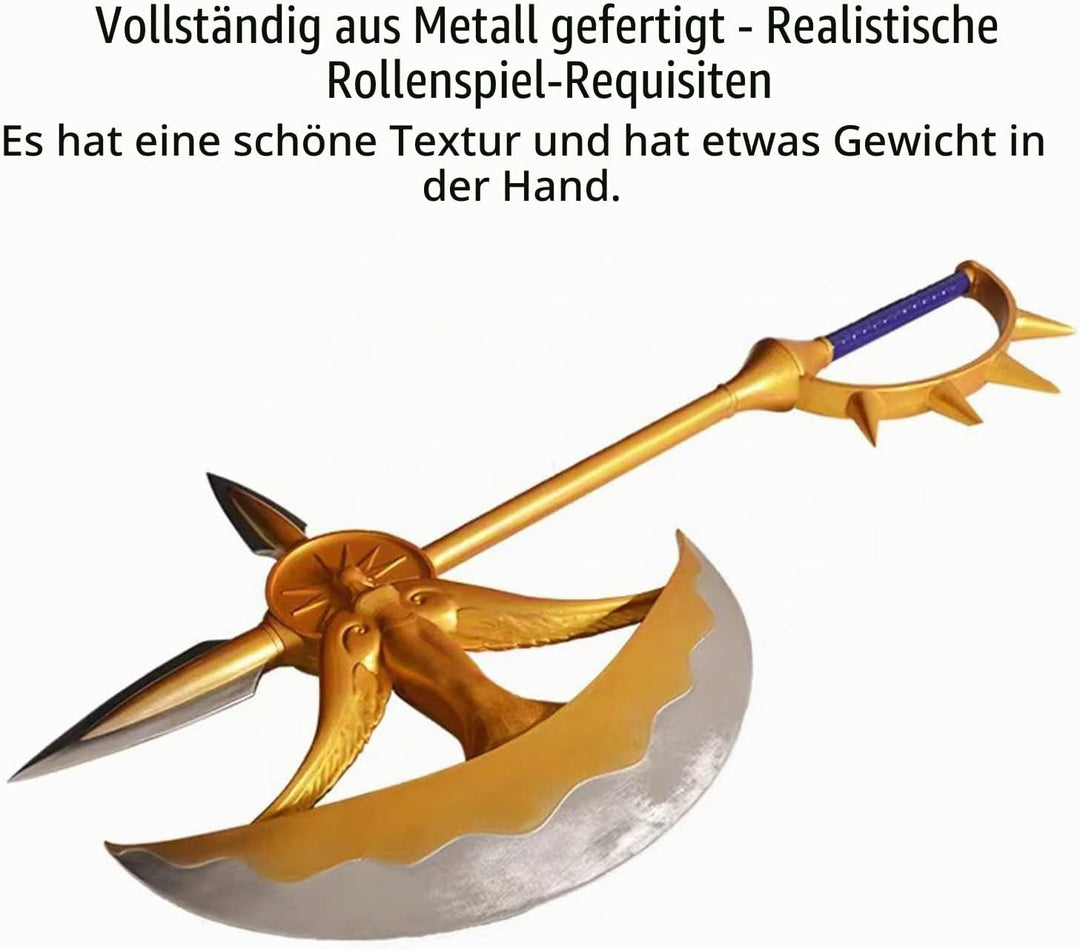 Axe of Escanor, The Seven Deadly Sins Rollenspiel-Requisiten, 1:1 Nachbildung, zwei Materialien erhä