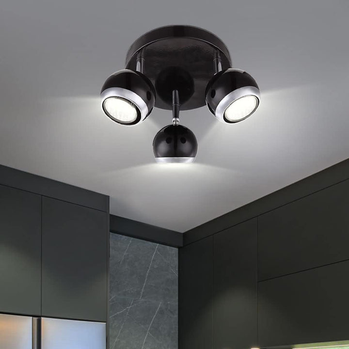 9 Watt LED Decken Lampe Leuchte Chrom Retro Design Metall Kugel Globo 57884-3