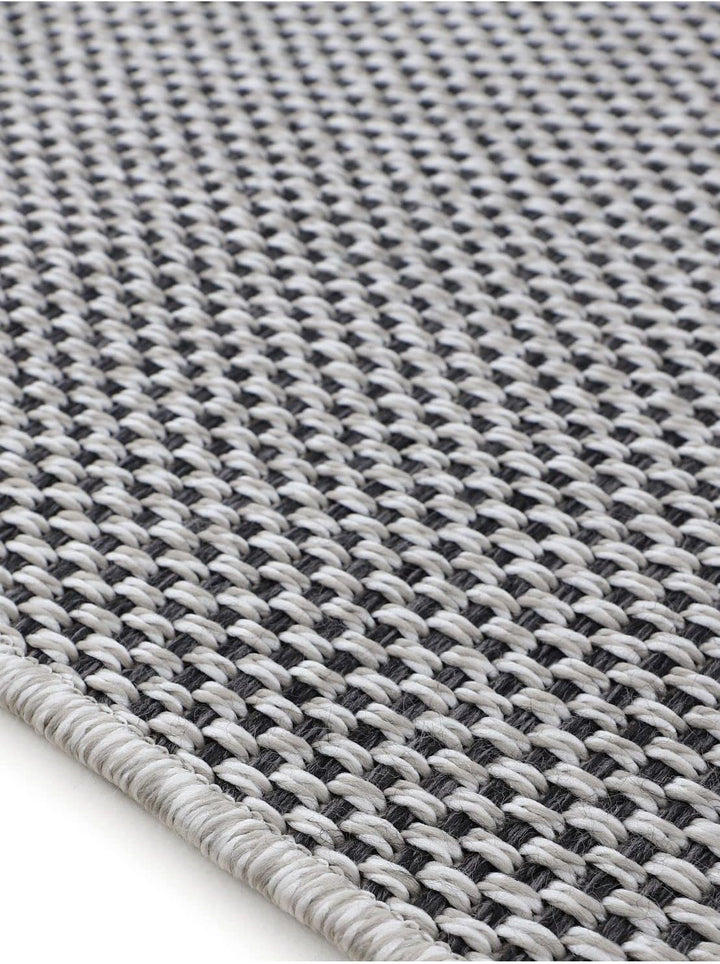 carpetfine In- und Outdoor Teppich Boho Rund Beige Flachgewebeteppich Ø 120 cm | Moderner Teppich We