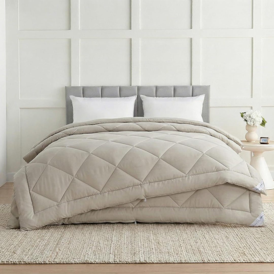 WAVVE Bettdecke 220x240 4 Jahreszeiten 2 teilig - Sommerdecke 150gsm+Ganzjahresdecke 300gsm＝Winterde