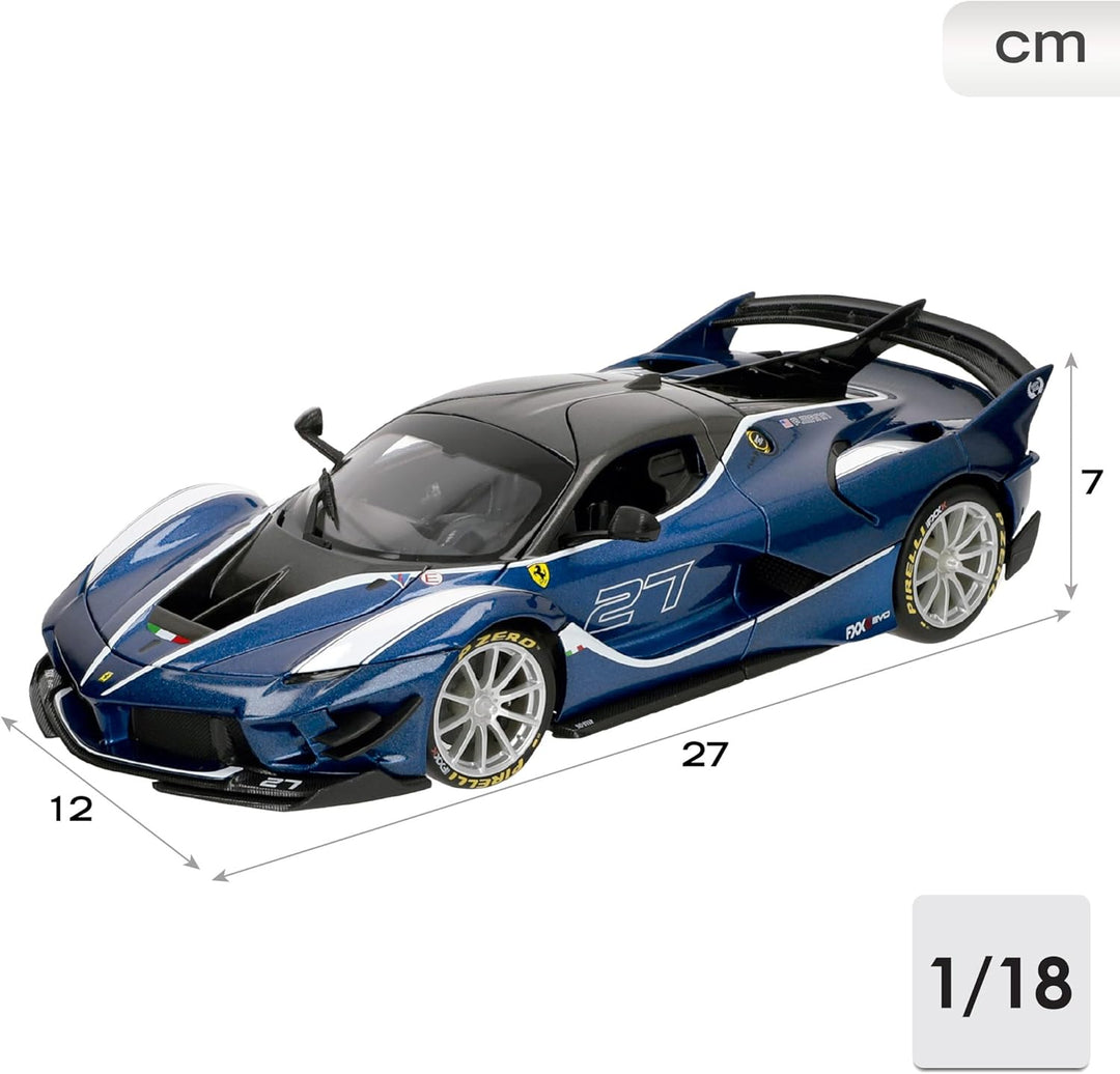 Bburago Ferrari FXX-K EVO: Modellauto im Massstab 1:18, Ferrari Race & Play Serie, Türen, Kofferraum