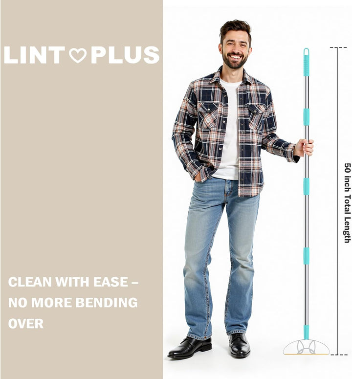 LINTPLUS Tierhaarentferner mit 130 cm langem Griff – Effektive Reinigung grosser Flächen im Stehen U