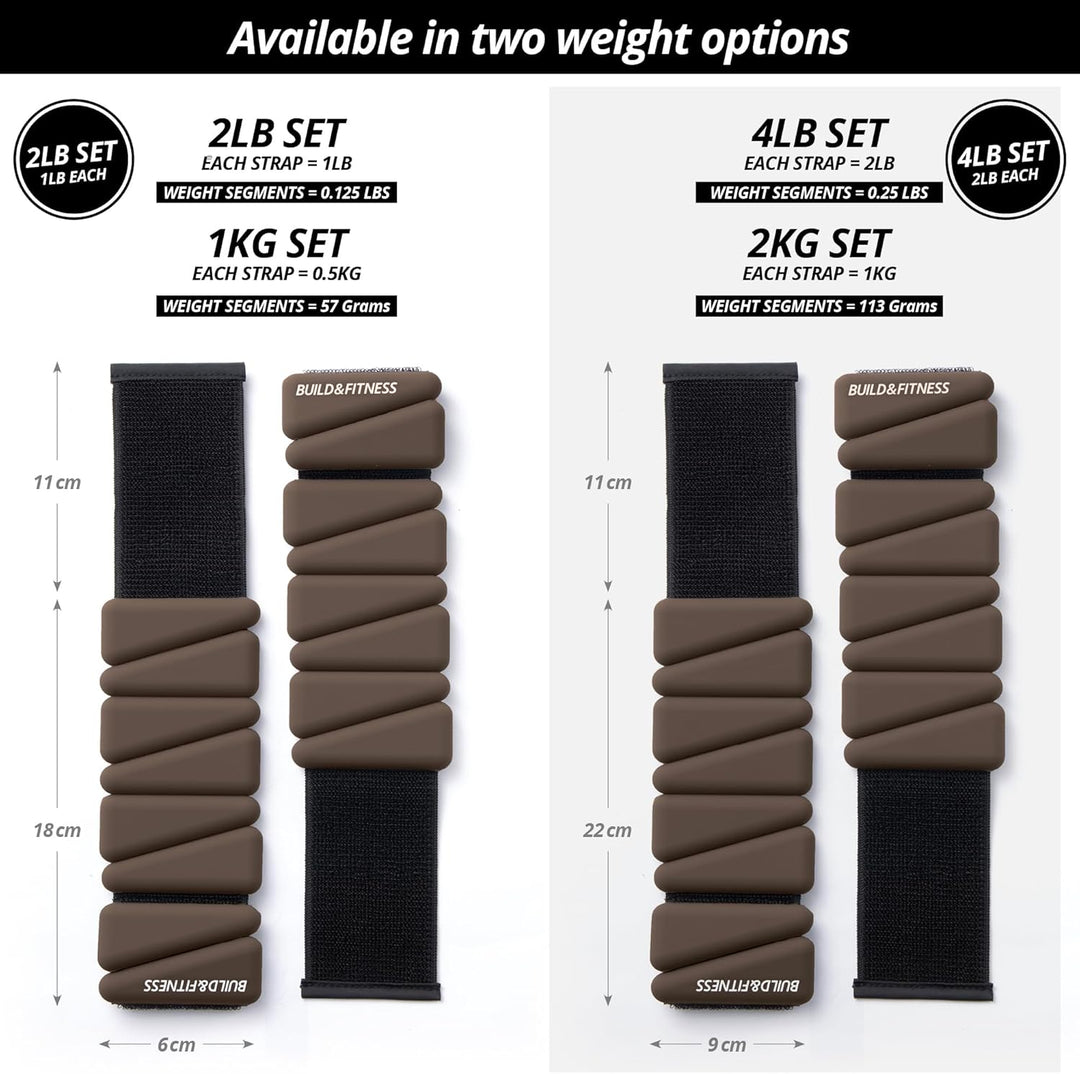 Handgelenk & Knöchel Gewichte Verstellbare Bänder für Frauen und Männer Workouts 2er Set je 0,5kg Pe