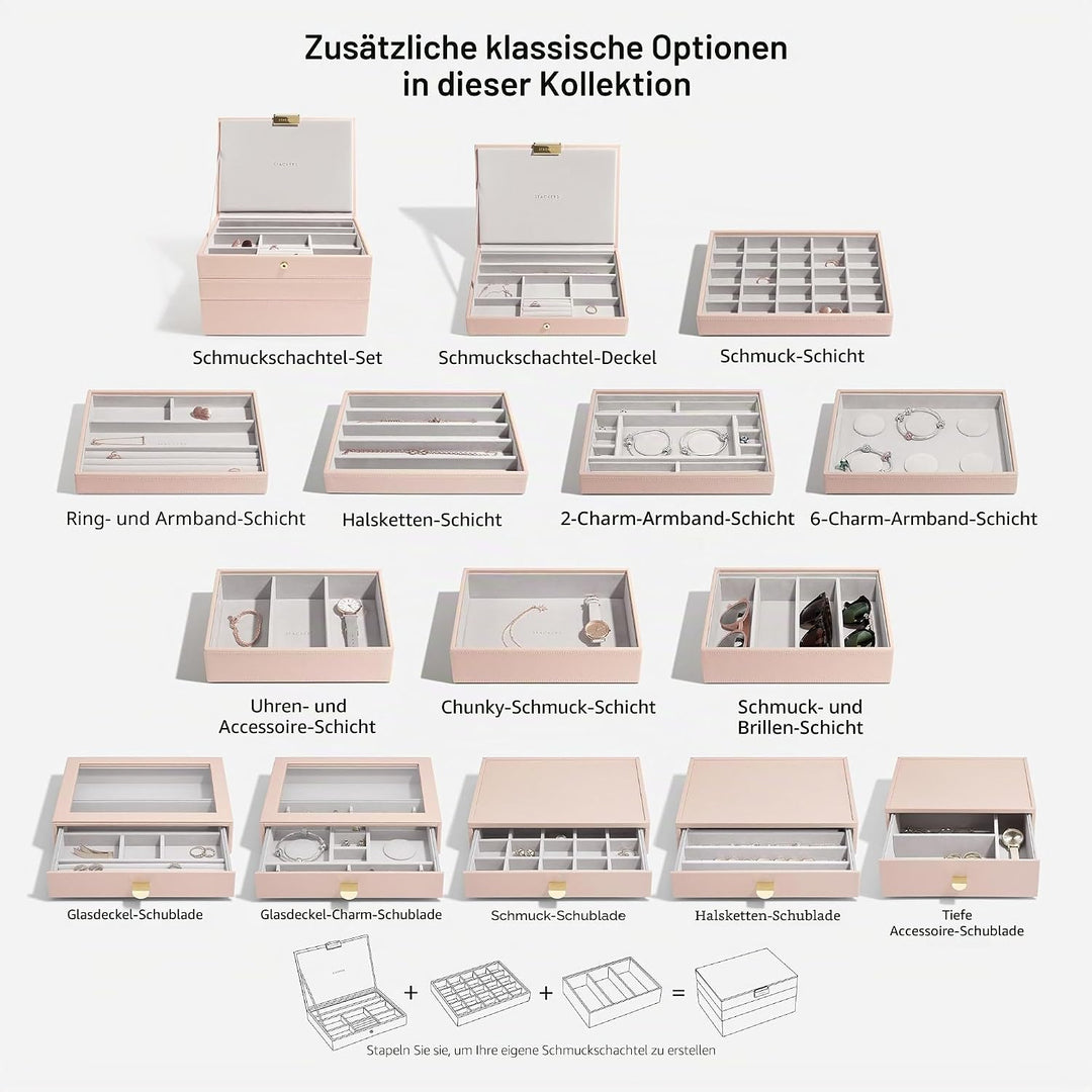 Stackers Blush Pink Makeup Organiser
