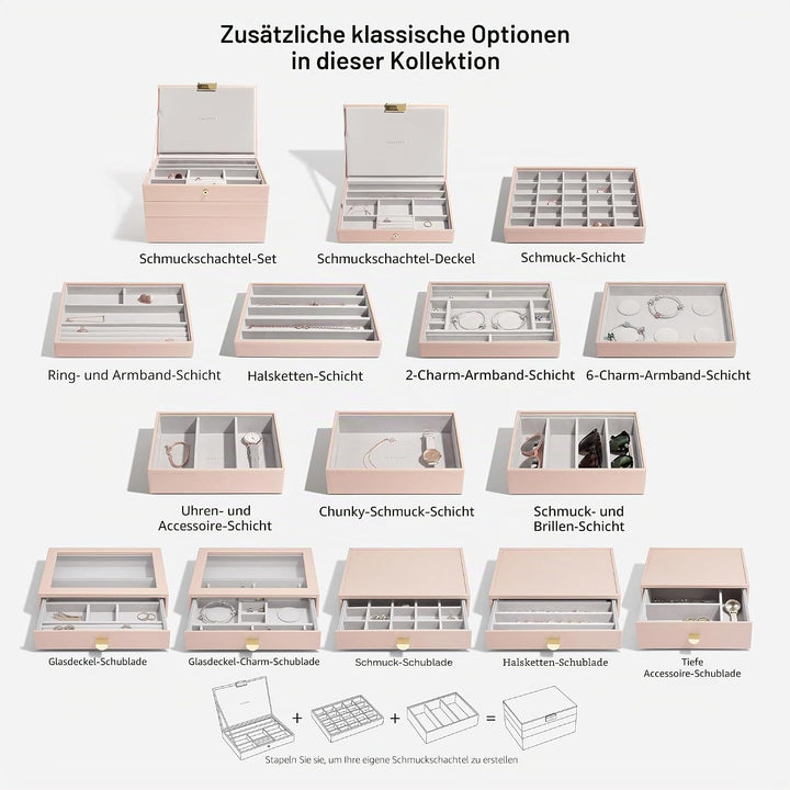 Stackers Blush Pink Makeup Organiser