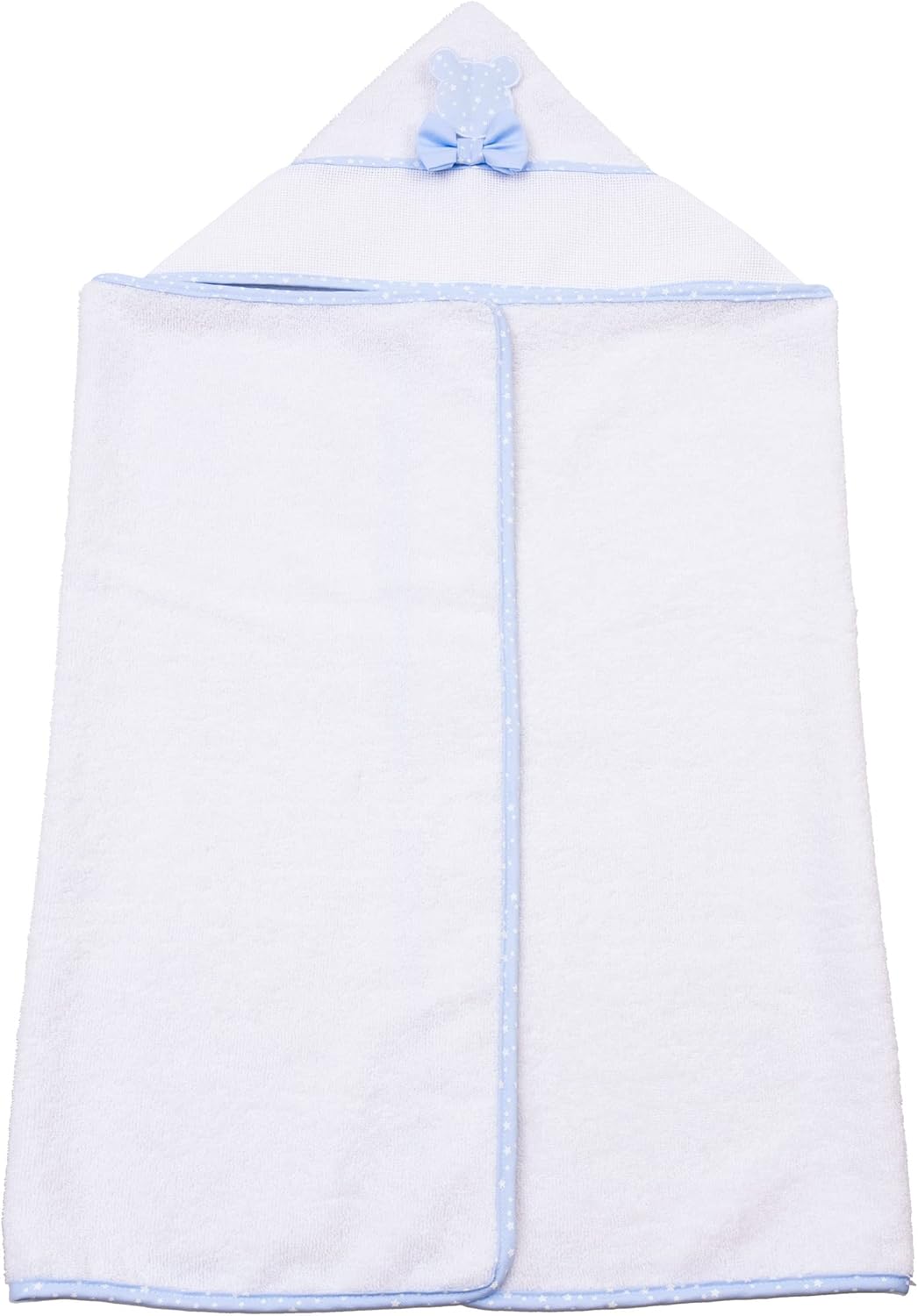 FILET Dreieckiger Bademantel für Neugeborene Blau, Blau