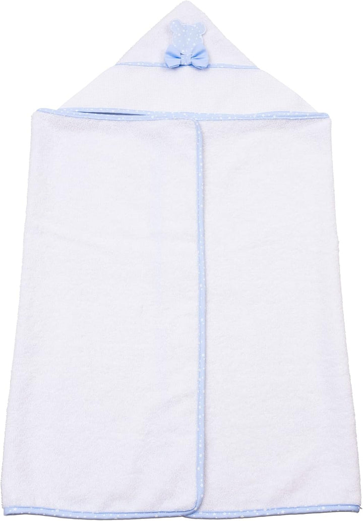 FILET Dreieckiger Bademantel für Neugeborene Blau, Blau