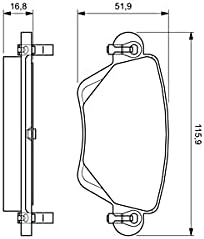 Bosch BP397 Bremsbeläge - Hinterachse - ECE-R90 Zertifizierung - vier Bremsbeläge pro Set