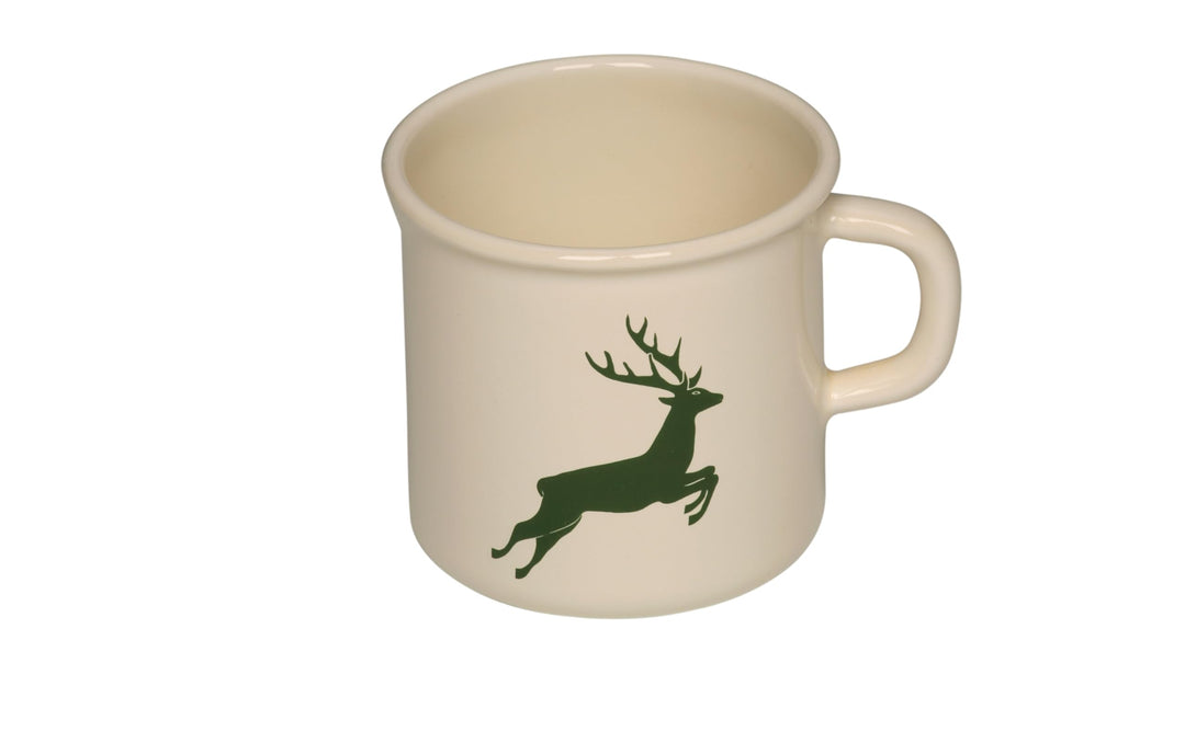 Riess, 0221-072, Topf mit Bördel (Becher) 8 3/8 L, COUNTRY - HIRSCH GRÜN, Durchmesser 8 cm, Inhalt 0