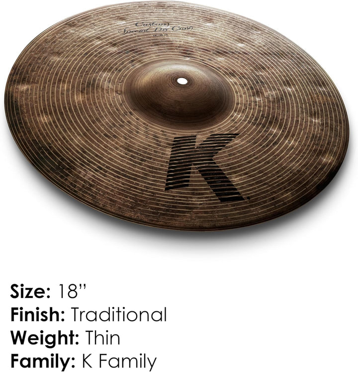 Zildjian K Custom Series - 18" Special Dry Crash Cymbal 18 Zoll, 18 Zoll