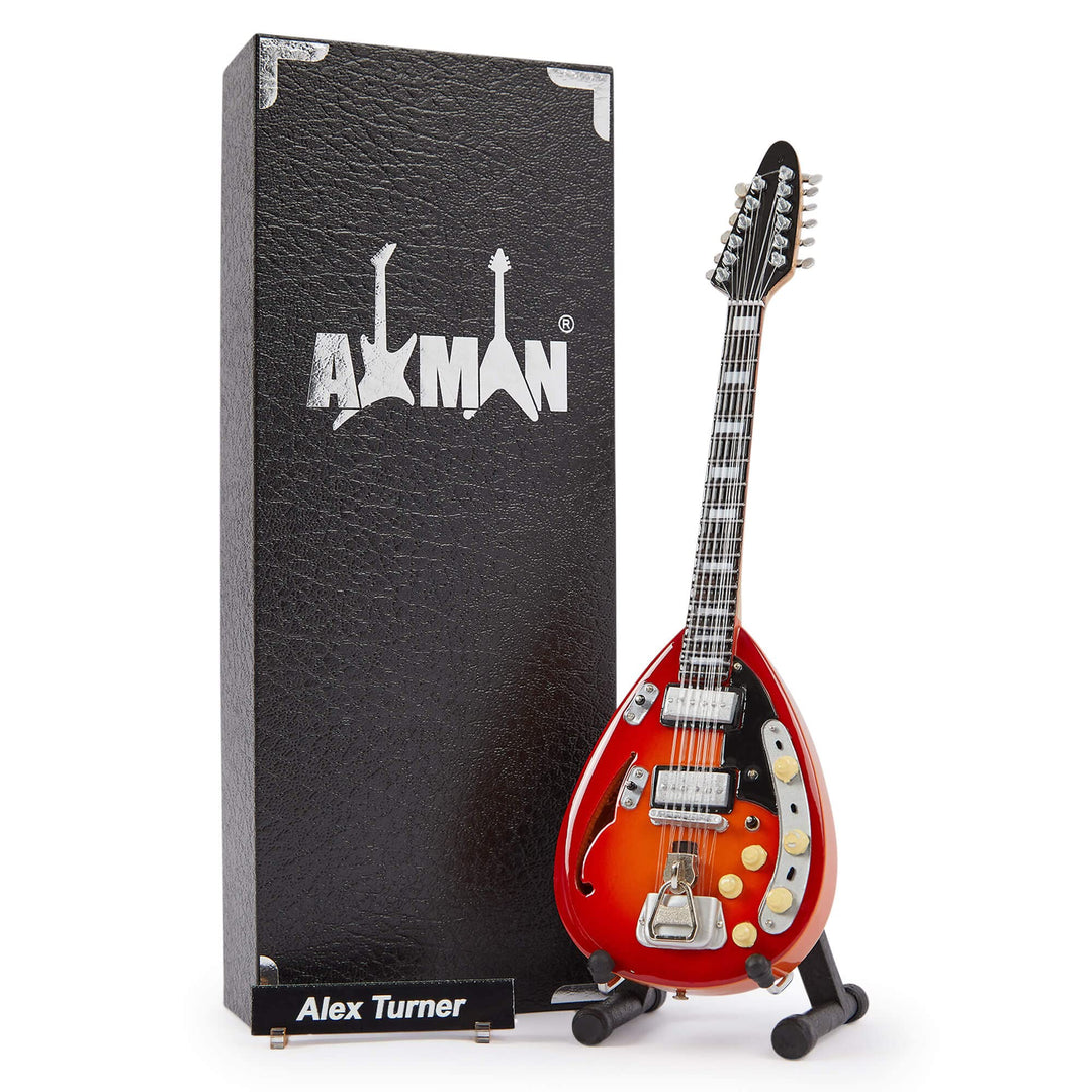 Alex Turner Miniatur-Gitarren-Nachbildung – Musik-Geschenke – Handgefertigtes Ornament 1/4 Massstab