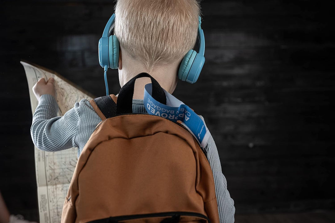 Onanoff Travel Kinder On Ear Stereo-Headset On Ear Faltbar, Headset, Lautstaerkebegrenzung Blau, uni