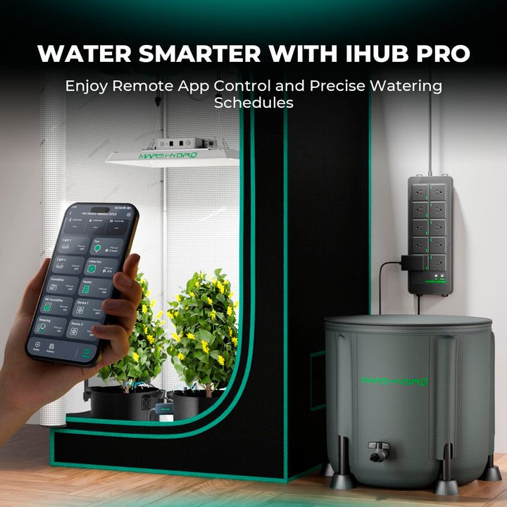 MARS HYDRO Automatische Bewässerung Bewässerungssystem indoor mit Faltbarem 50L-Eimer, Verbesserter