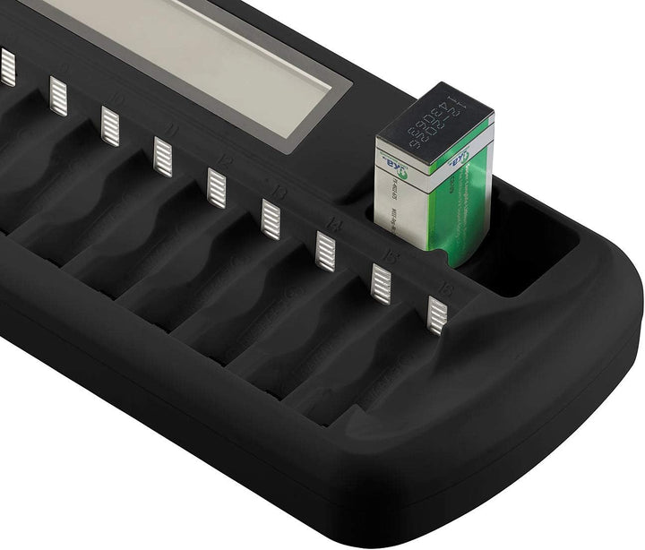 tka Köbele Akkutechnik Ladegerät AAA: Ladegerät für 16 AA(A)-Akkus und 2 9-Volt-Blöcke, LCD-Display