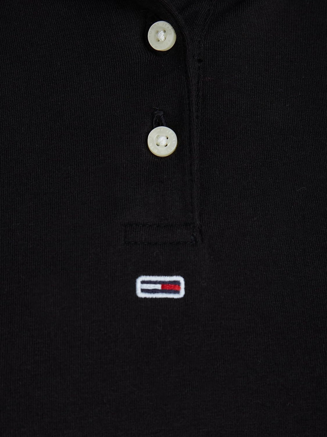 Tommy Jeans Damen Langarm Poloshirts S Schwarz, S Schwarz