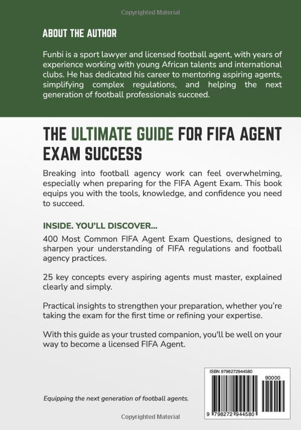400 Most Common FIFA Agent Exam Questions + 25 Key Concepts to Ace Them: The Ultimate Guide for FIFA