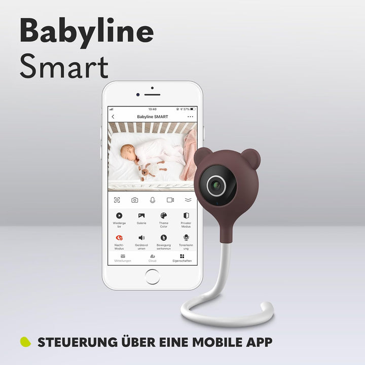 LIONELO Babyline Smart elektronisches Babyphone,Baby Camera Wi-Fi,Mobile Applikation,Bewegungs Geräu