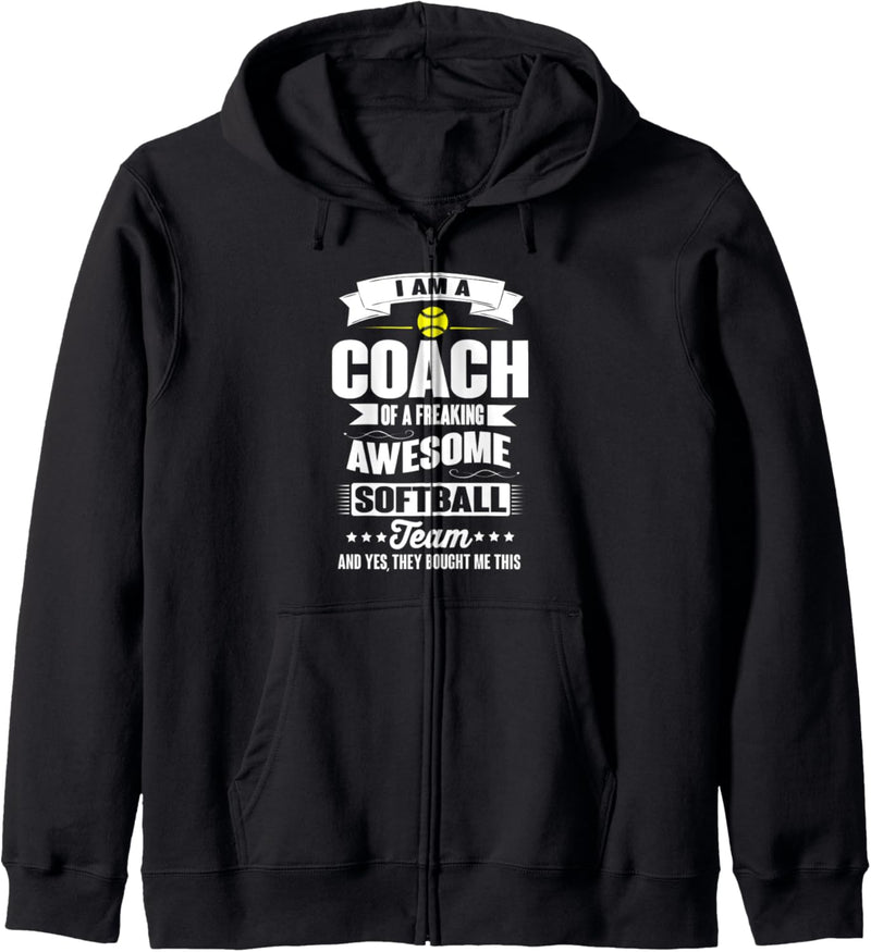 Coach Of An Awesome Softball Team Funny Sports Kapuzenjacke