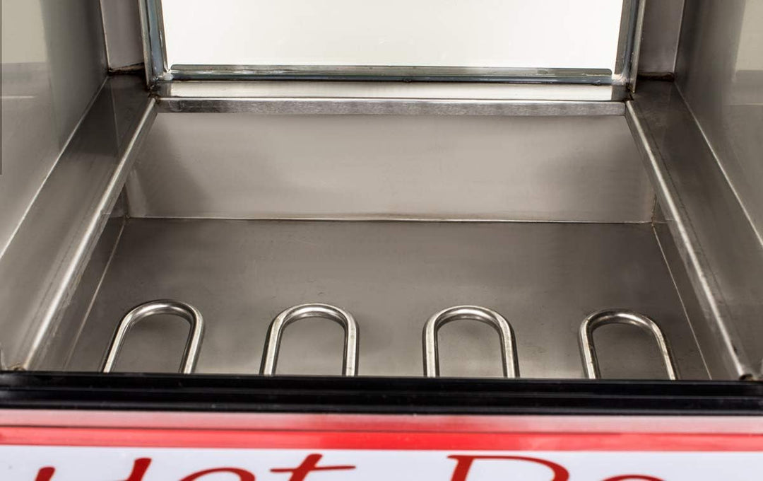 Beeketal 'HDS-2' Profi Gastro Edelstahl Hot Dog Steamer Maker zum Erhitzen und Warmhalten von ca. 10