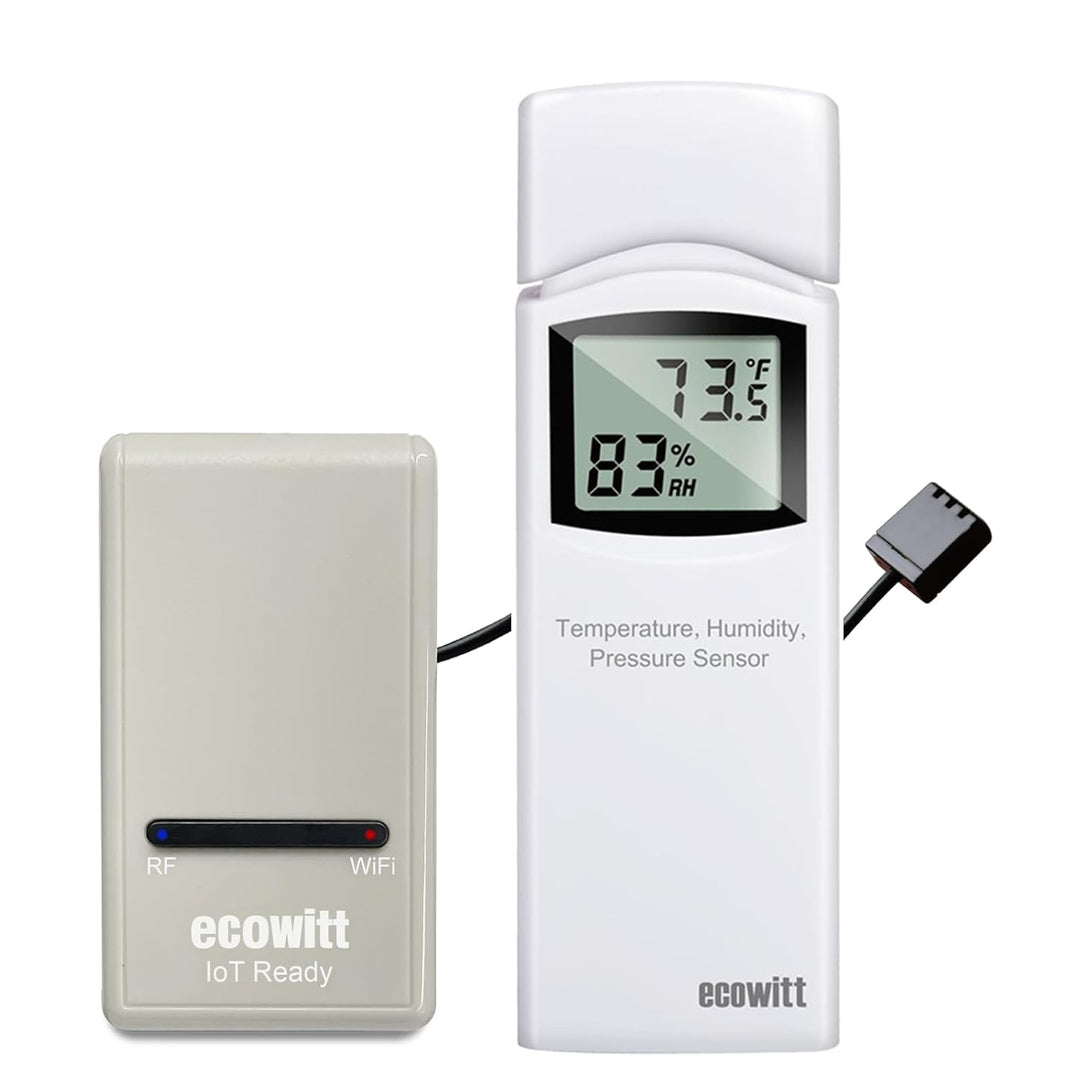 ECOWITT GW1204 WLAN-Mini-Wetterstation, IoT Gateway GW1200 + ein Multikanal-Temperatur-Feuchtigkeits
