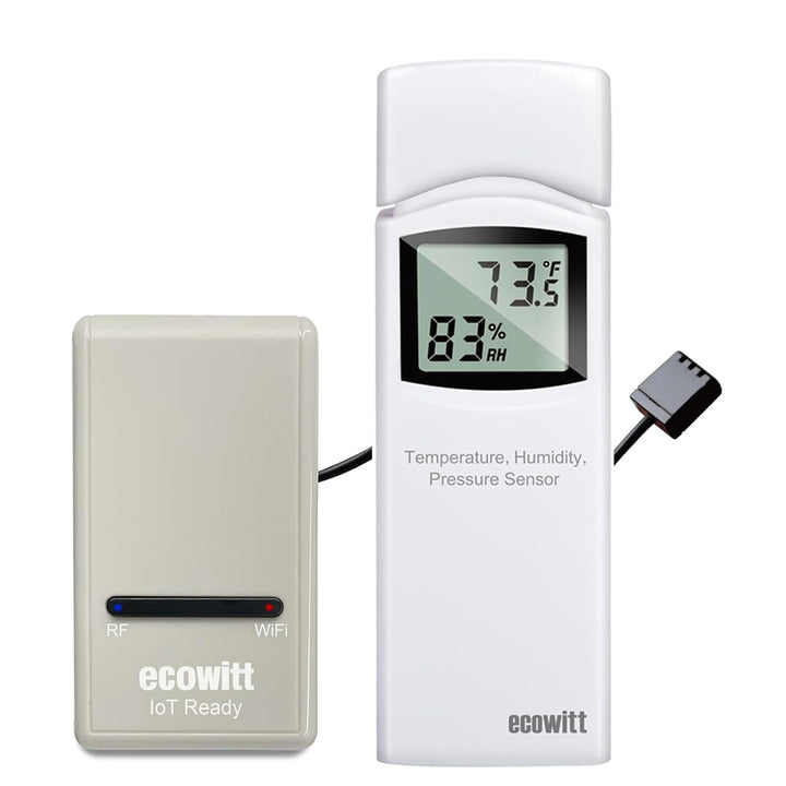 ECOWITT GW1204 WLAN-Mini-Wetterstation, IoT Gateway GW1200 + ein Multikanal-Temperatur-Feuchtigkeits