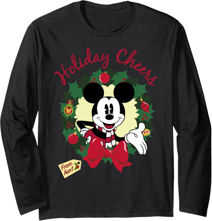 Disney Mickey And Friends Weihnachten Holiday Cheers Aunt Langarmshirt