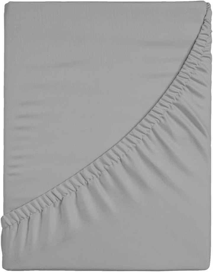 ESTELLA Spannbetttuch Natürlich Estella | Platin | 100x200 cm | Bio & GOTS Zertifiziert | passend fü