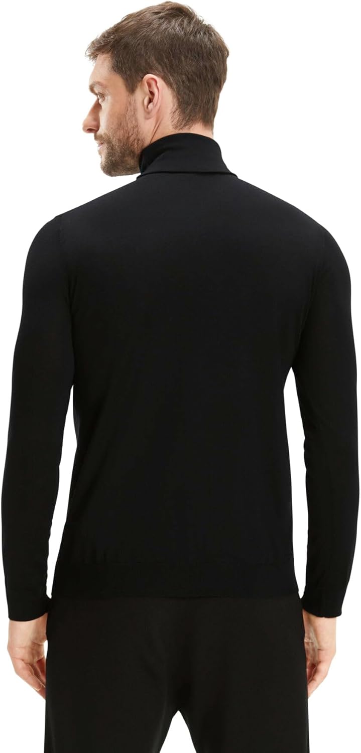 FALKE Herren Basic Roll Neck Pullover atmungsaktive klimaregulierende geruchshemmende Wolle weich ha