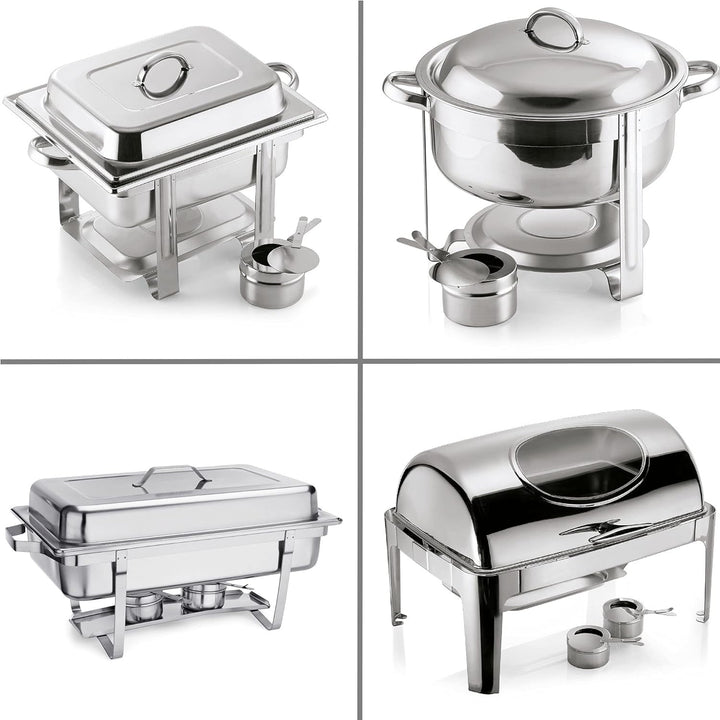 Kerafactum® 4 Stück Brennbehälter Brennpaste Brennpastenbehälter Behälter für Fleisch Käse Fondue Sp
