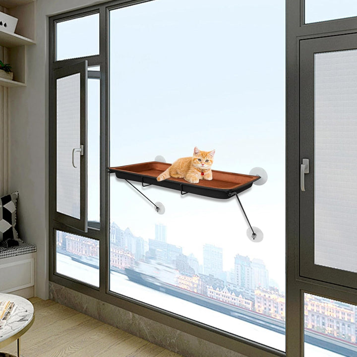 WooDerson Fenster Katzenhängematte Für Katzen Bis 15kg, Katzen Fensterplätze Mit Saugnäpfe, Innenber